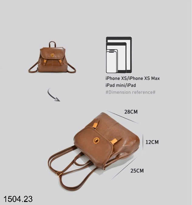 26HA1504.23 - BA LÔ DA PHONG CÁCH RETRO CEEKAY