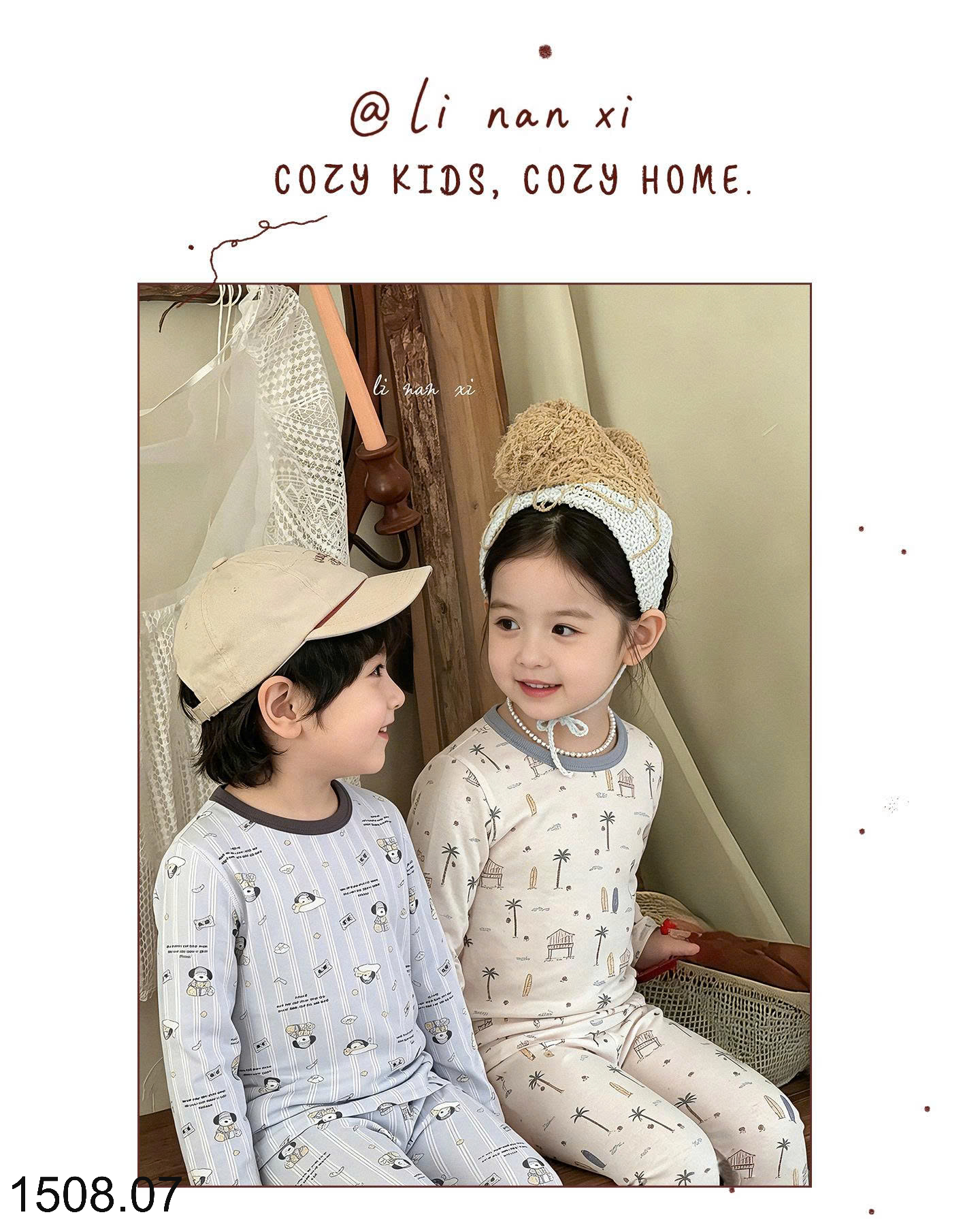 26HA1508.07 - BỘ THU ĐÔNG MẶC NHÀ CHO BÉ YÊU QUẢNG CHÂU