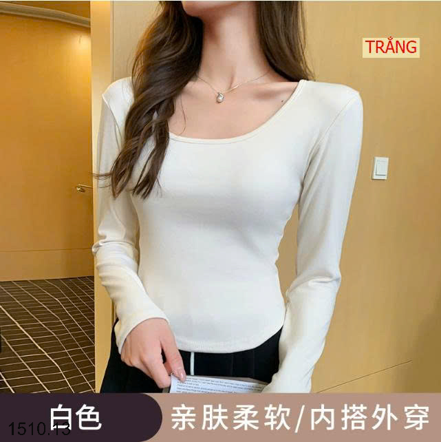 26HA1510.13 - ÁO THUN CỔ U DÁNG BODY CHO NỮ