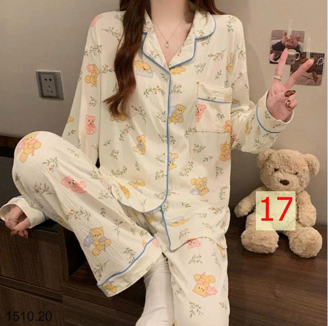26HA1510.20 - PIZAMA DÀI TAY NỮ MẶC NHÀ