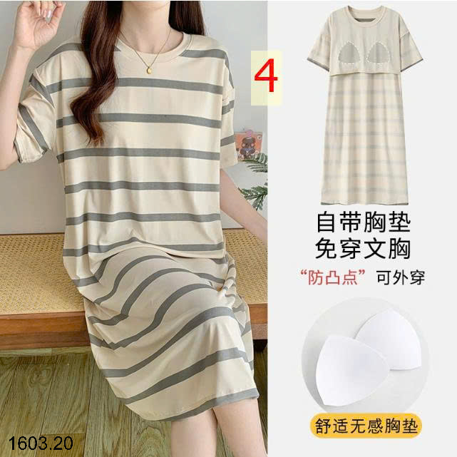 26HA1603.20 - VÁY NGỦ MODAL KÈM ĐỆM NGỰC NỮ