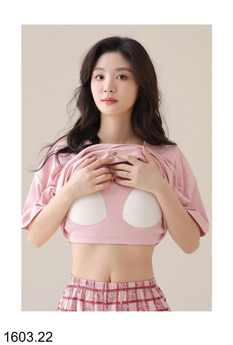 26HA1603.22 - BỘ COTTON NỮ MẶC NHÀ KÈM ĐỆM NGỰC