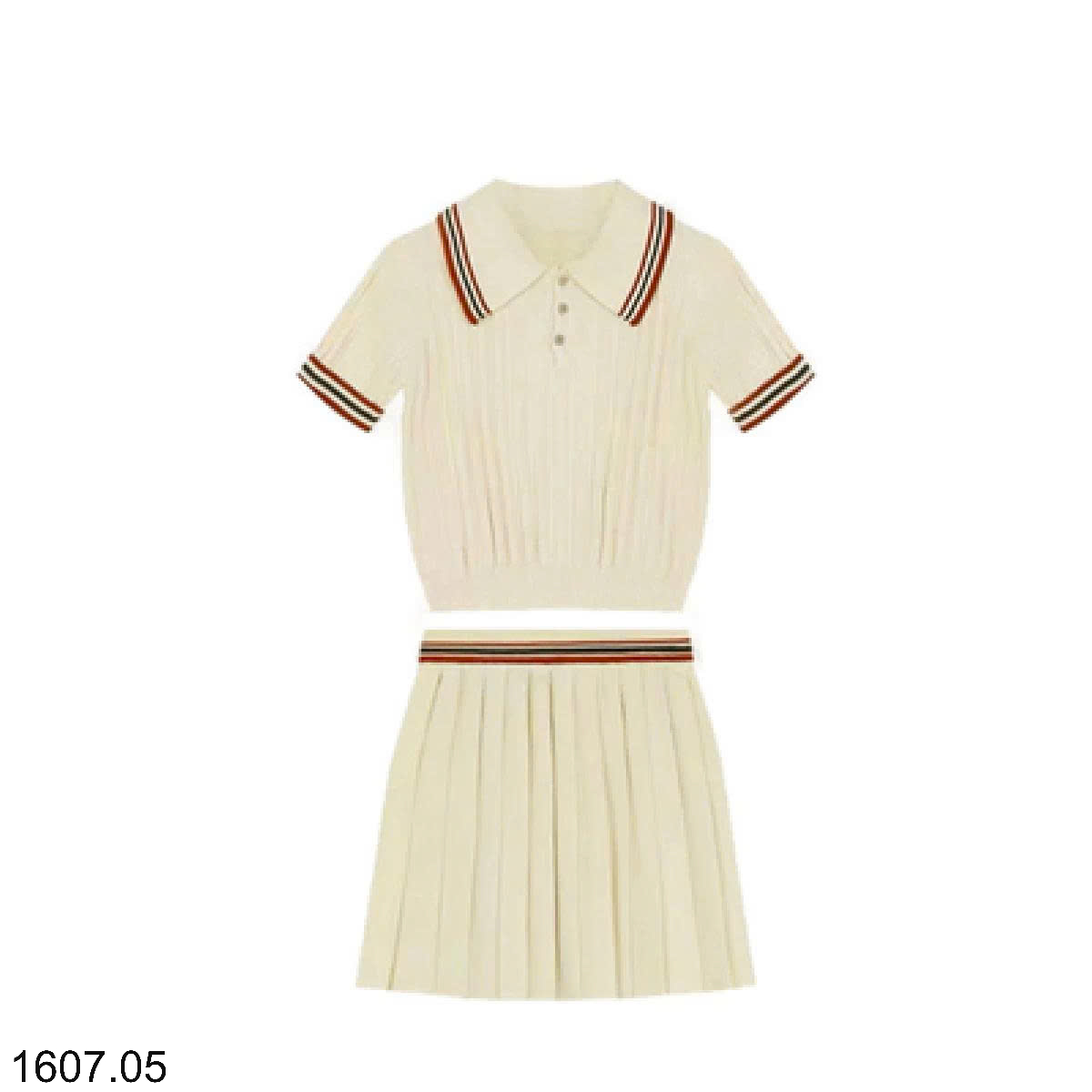 26HA1607.05 - SET VÁY XẾP LY ÁO POLO NHÀ MORAN