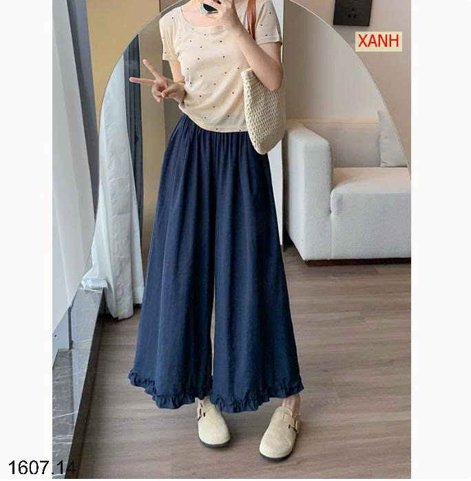 26HA1607.14 - QUẦN ỐNG RỘNG NỮ VIỀN BÈO