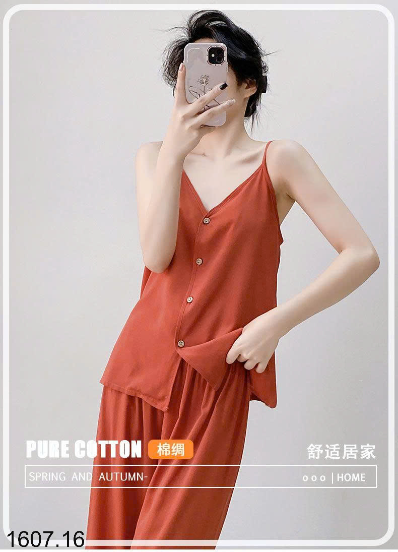 26HA1607.16 - BỘ LANH LỤA QUẦN DÀI ÁO 2 DÂY