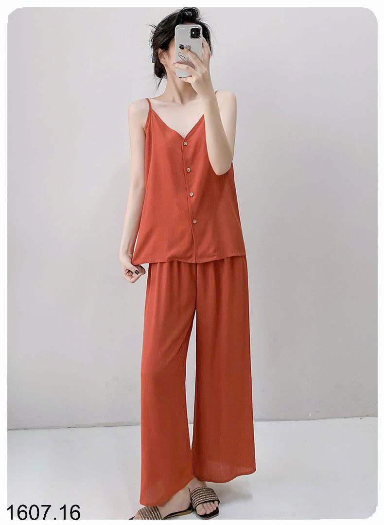 26HA1607.16 - BỘ LANH LỤA QUẦN DÀI ÁO 2 DÂY