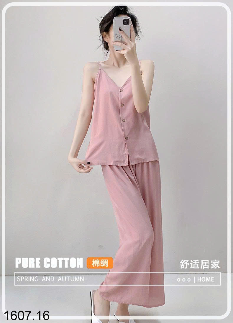 26HA1607.16 - BỘ LANH LỤA QUẦN DÀI ÁO 2 DÂY