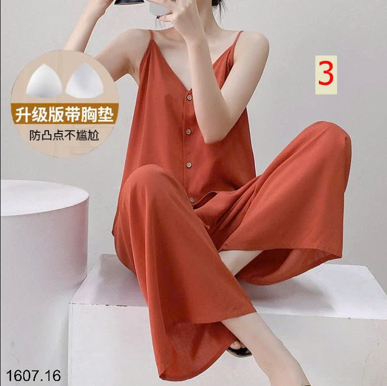 26HA1607.16 - BỘ LANH LỤA QUẦN DÀI ÁO 2 DÂY