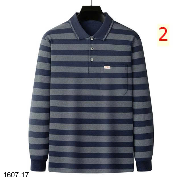 26HA1607.17 - POLO KẺ DÀI TAY CHO NAM