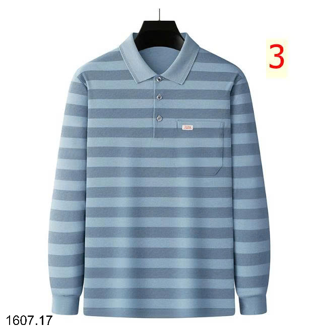 26HA1607.17 - POLO KẺ DÀI TAY CHO NAM