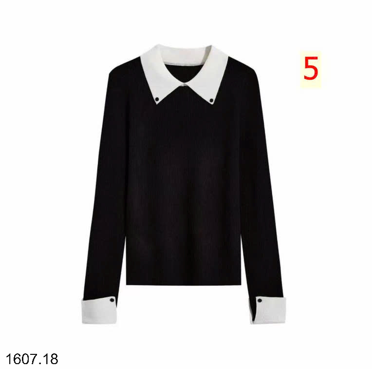 26HA1607.18 - ÁO LEN NỮ CỔ POLO CÚC