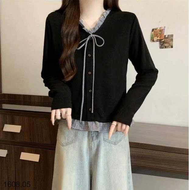 26HA1608.05 - ÁO THU ĐÔNG VIỀN BÈO CHO NỮ
