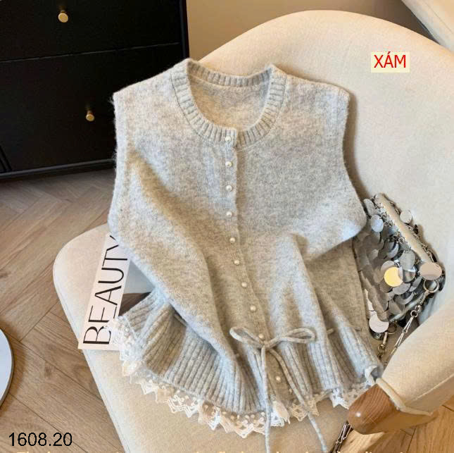 26HA1608.20 - ÁO LEN SÁT NÁCH VIỀN BÈO CHO NỮ