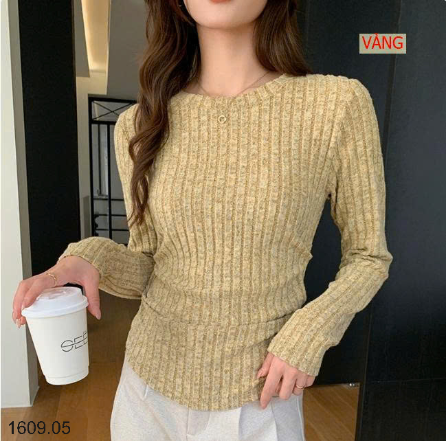 26HA1609.05 - ÁO LEN NHÚN EO CHO NỮ