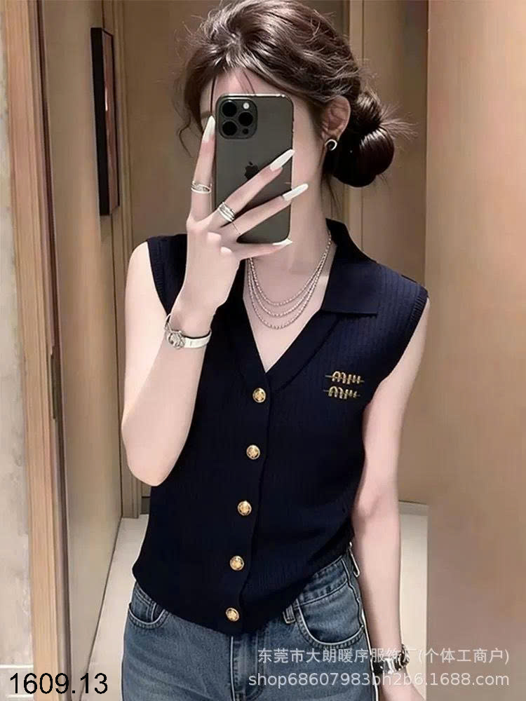26HA1609.13 - ÁO GILE LEN CỔ V MINMIN NỮ