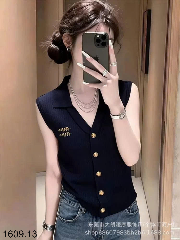 26HA1609.13 - ÁO GILE LEN CỔ V MINMIN NỮ