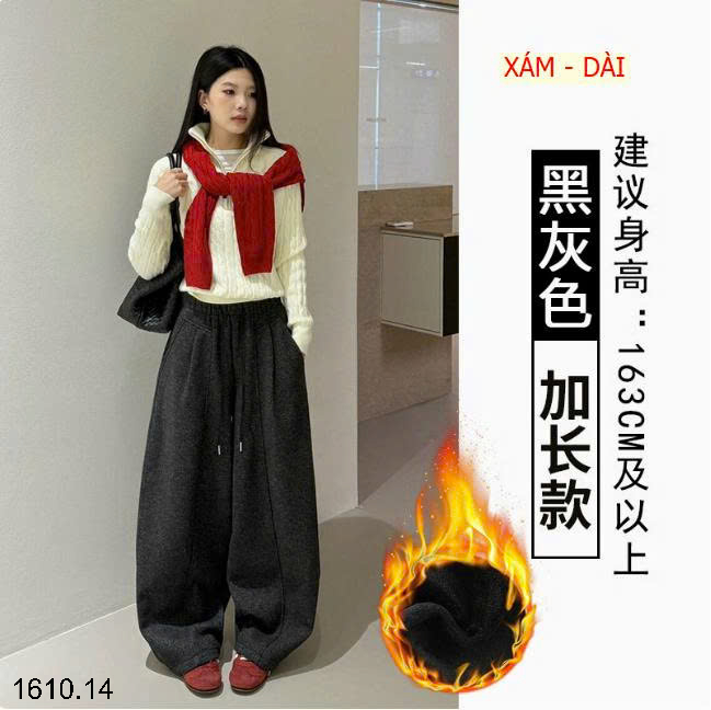 26HA1610.14 - QUẦN NỮ DÁNG QUẢ LÊ LÓT LÔNG