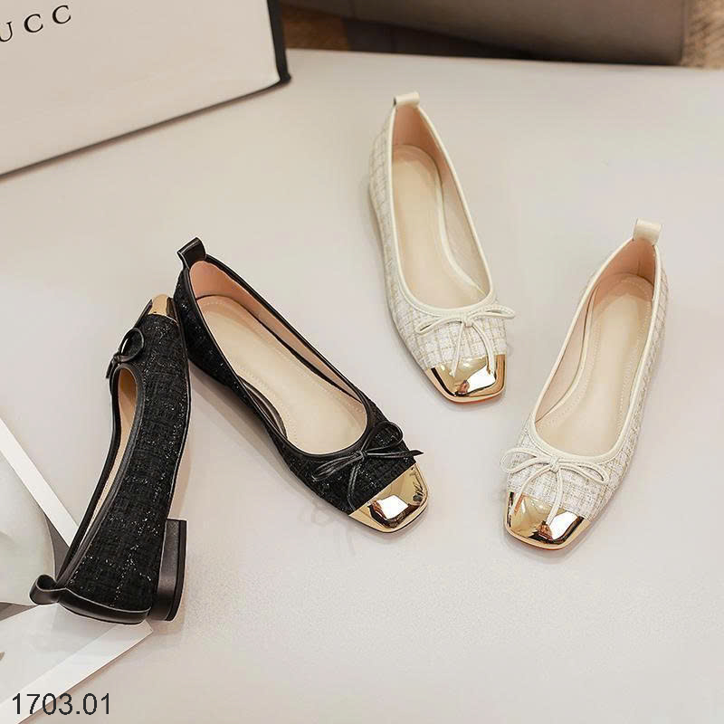 26HA1703.01 - GIÀY BỆT TWEED SANG CHẢNH