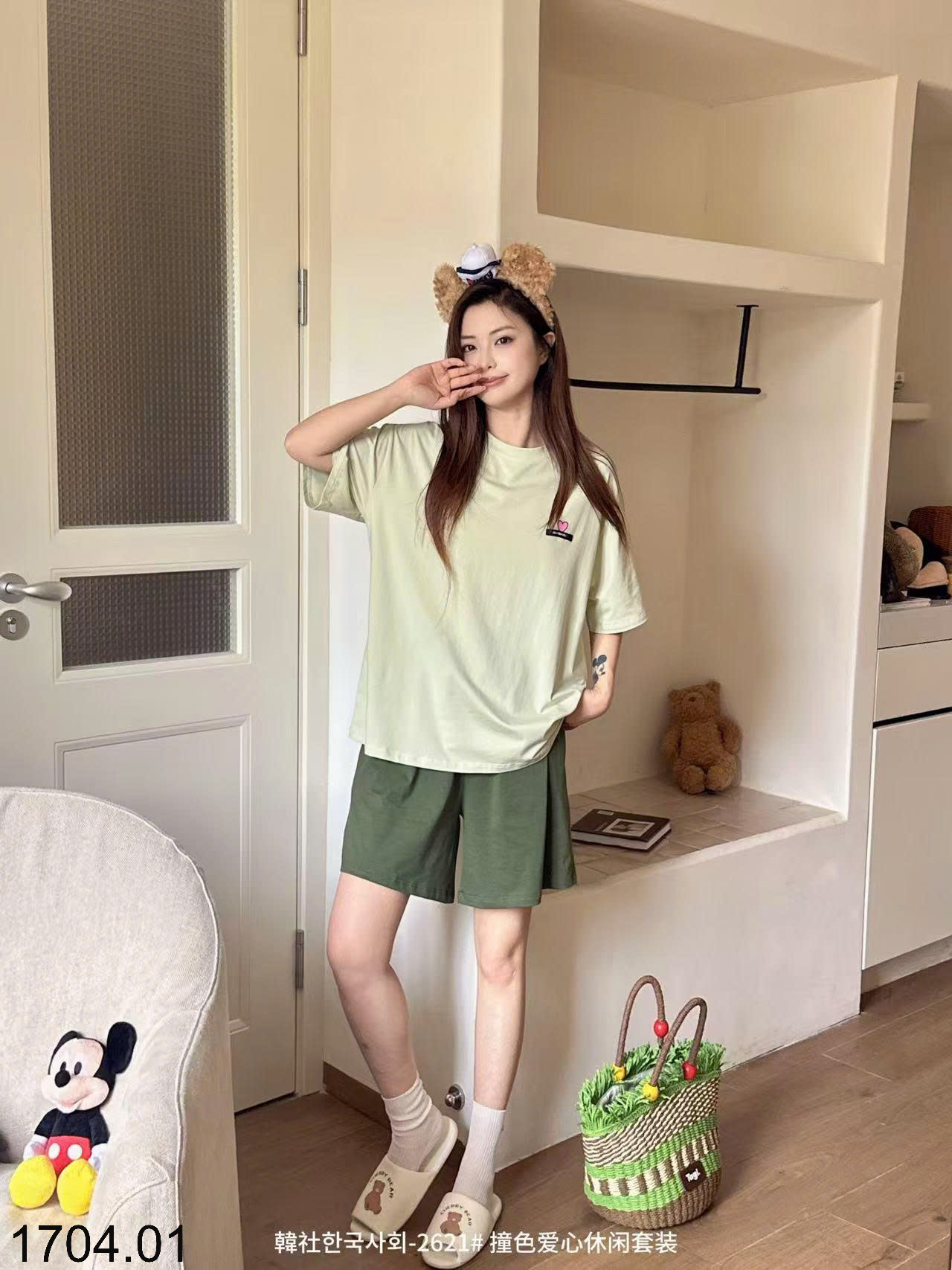 26HA1704.01 - BỘ MẶC NHÀ NỮ XUẤT HÀN COTTON