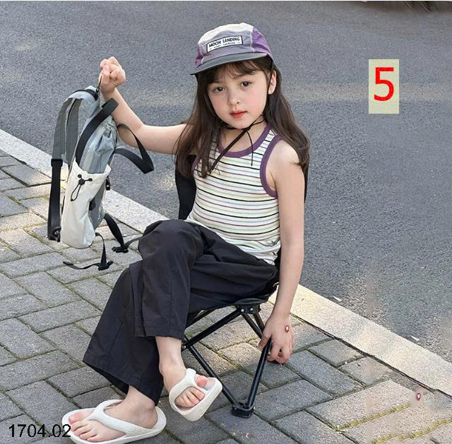 26HA1704.02 - SET 2 ÁO BA LỖ KẺ AMBB BÉ GÁI