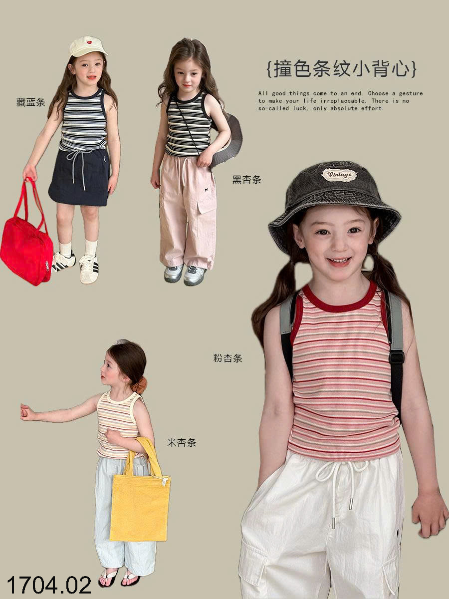 26HA1704.02 - SET 2 ÁO BA LỖ KẺ AMBB BÉ GÁI
