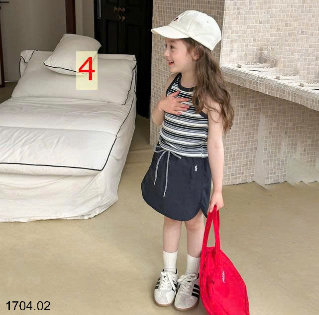 26HA1704.02 - SET 2 ÁO BA LỖ KẺ AMBB BÉ GÁI