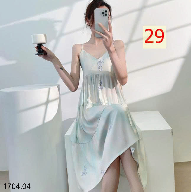 26HA1704.04 - VÁY 2 DÂY LANH LỤA MỀN MÁT CHO NỮ