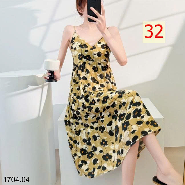 26HA1704.04 - VÁY 2 DÂY LANH LỤA MỀN MÁT CHO NỮ