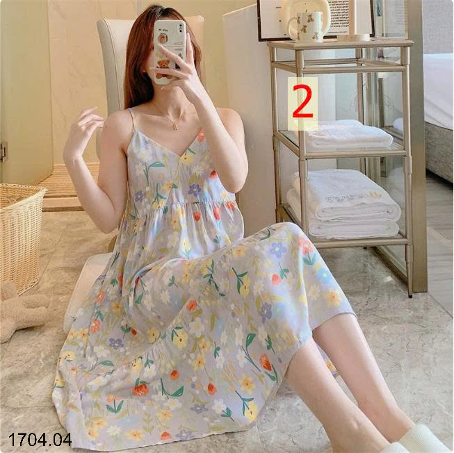 26HA1704.04 - VÁY 2 DÂY LANH LỤA MỀN MÁT CHO NỮ