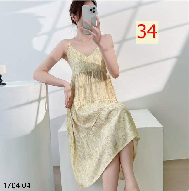 26HA1704.04 - VÁY 2 DÂY LANH LỤA MỀN MÁT CHO NỮ