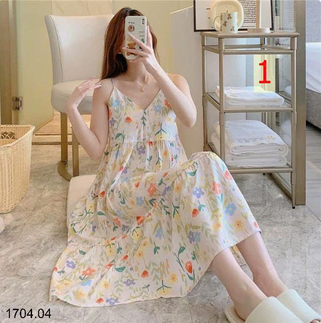 26HA1704.04 - VÁY 2 DÂY LANH LỤA MỀN MÁT CHO NỮ