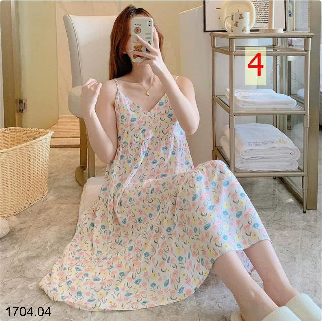 26HA1704.04 - VÁY 2 DÂY LANH LỤA MỀN MÁT CHO NỮ