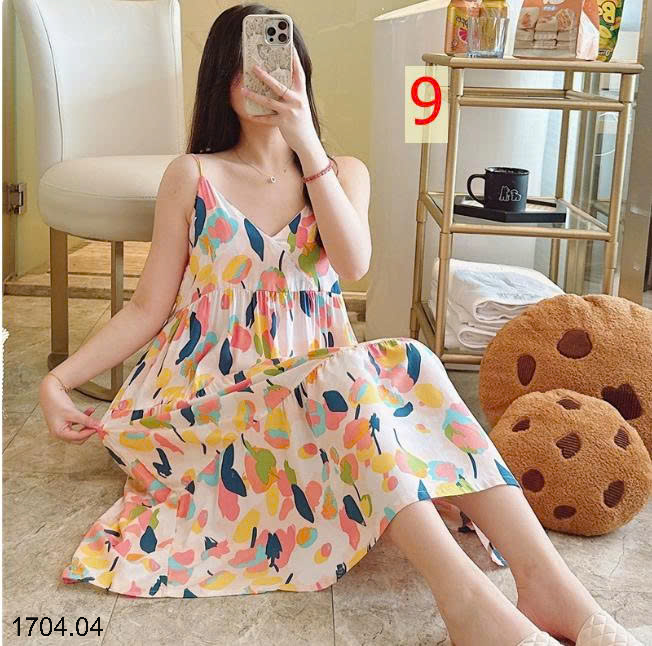 26HA1704.04 - VÁY 2 DÂY LANH LỤA MỀN MÁT CHO NỮ