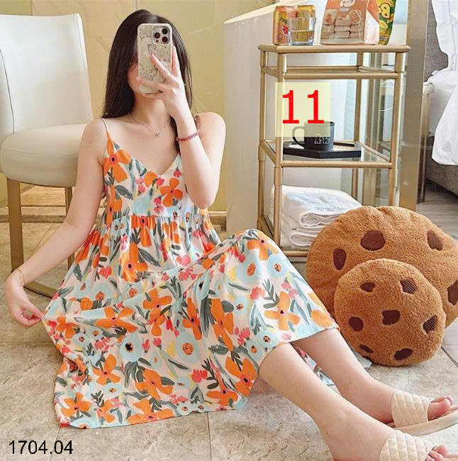 26HA1704.04 - VÁY 2 DÂY LANH LỤA MỀN MÁT CHO NỮ