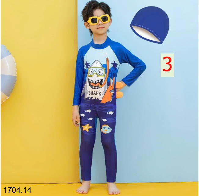 26HA1704.14 - SET ĐỒ BƠI LIỀN DÀI THÂN BÉ TRAI