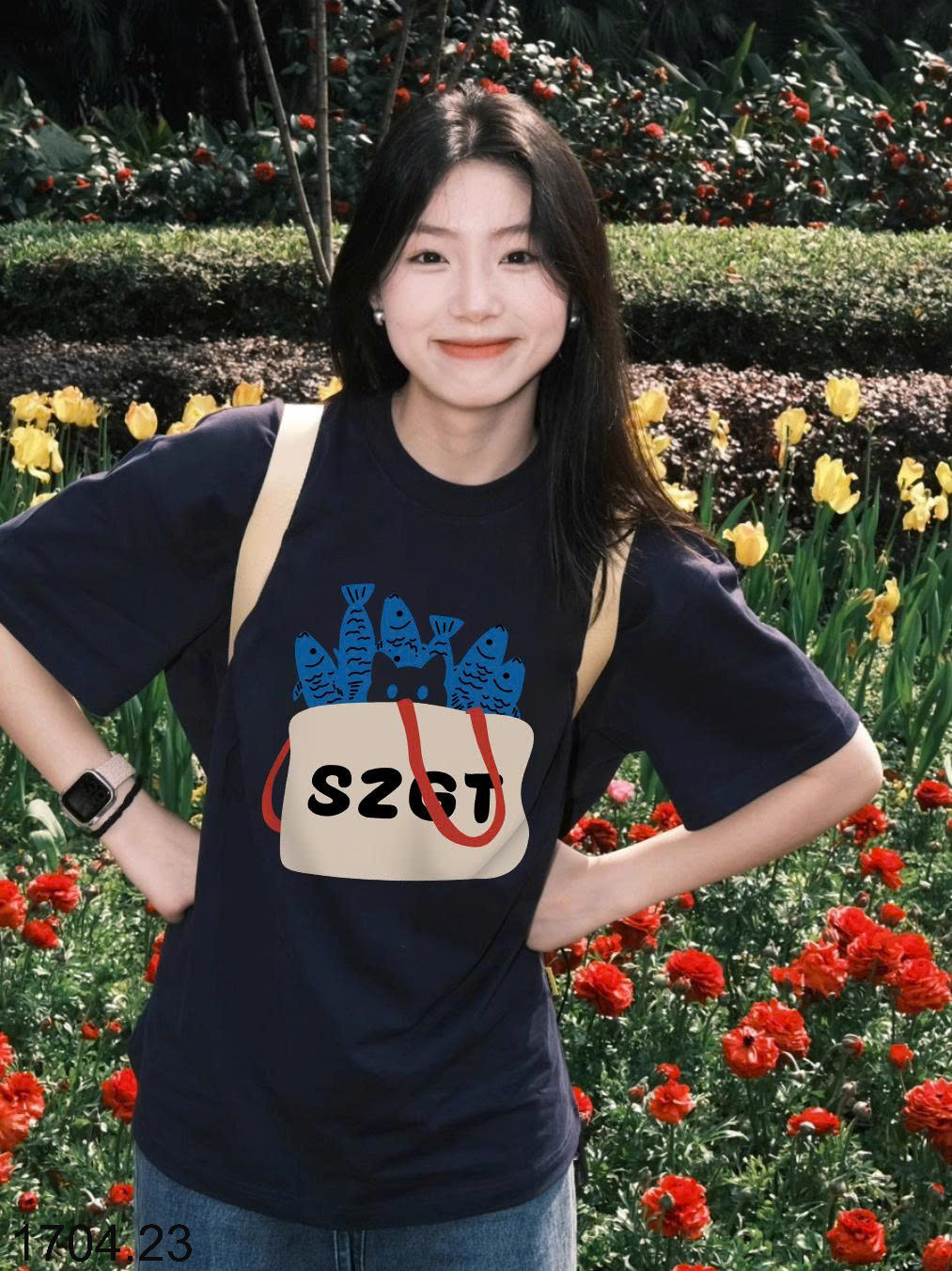 26HA1704.23 - ÁO PHÔNG COTTON CHO NỮ
