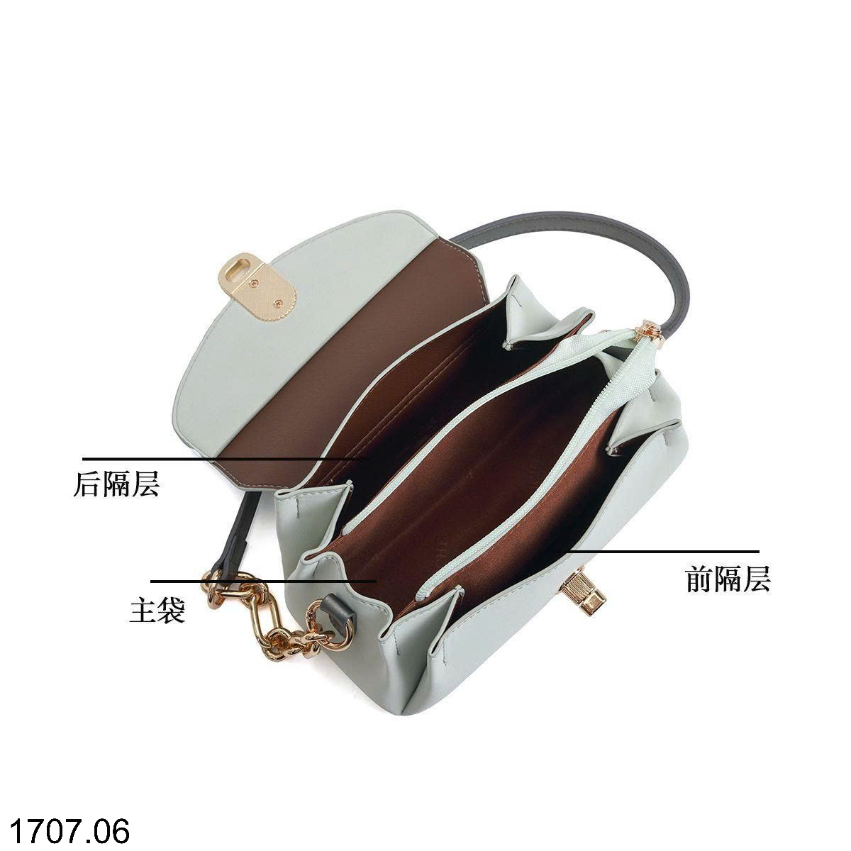 26HA1707.06 - TÚI XÁCH PHỐI DÂY XÍCH YICHEN