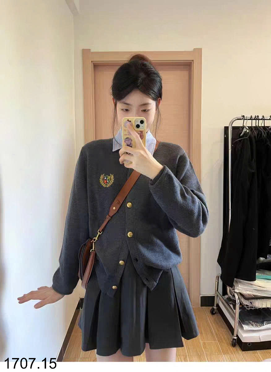 26HA1707.15 - ÁO CARDIGAN LEN 2 MÀU