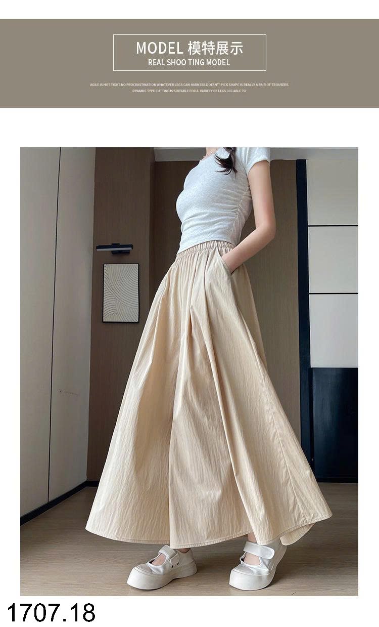 26HA1707.18 - QUẦN ỐNG RỘNG DÁNG VÁY YAMAMOTO