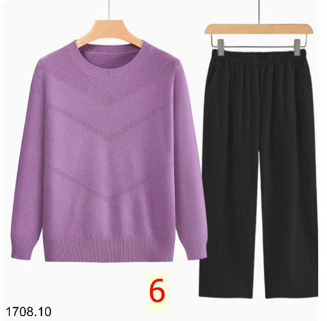 26HA1708.10 - ÁO LEN CỔ TRÒN TRUNG NIÊN CHO MẸ