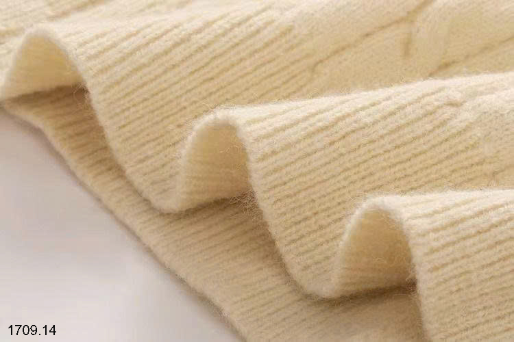 26HA1709.14 - ÁO LEN CARDIGAN VẶN THỪNG THÊU HÌNH GẤU
