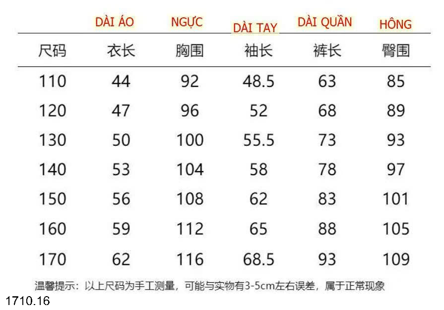 26HA1710.16 - BỘ NỈ CHỮ A SIZE ĐẠI BÉ GÁI