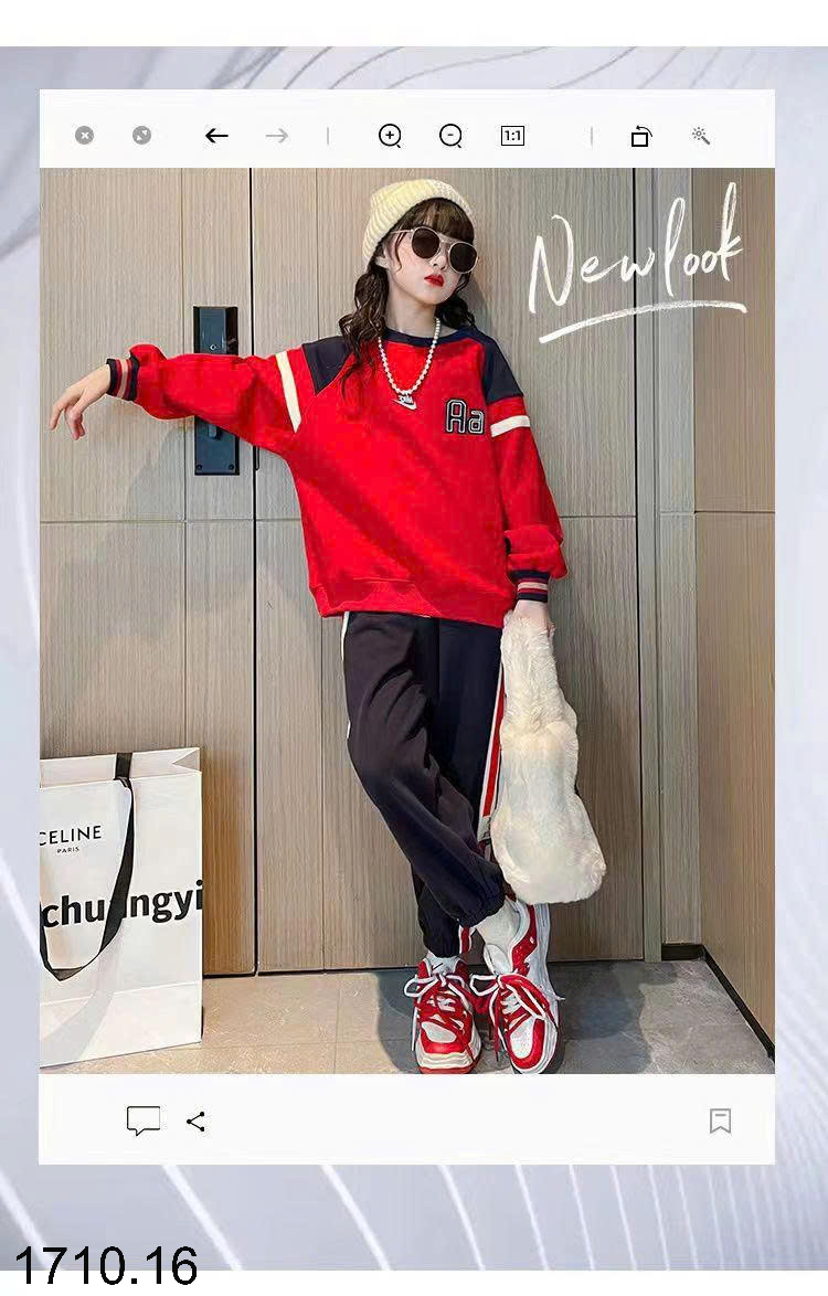 26HA1710.16 - BỘ NỈ CHỮ A SIZE ĐẠI BÉ GÁI