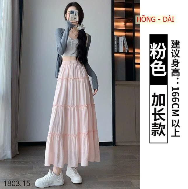 26HA1803.15 - CHÂN VÁY XÒE BỒNG DÁNG DÀI NỮ