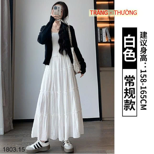 26HA1803.15 - CHÂN VÁY XÒE BỒNG DÁNG DÀI NỮ