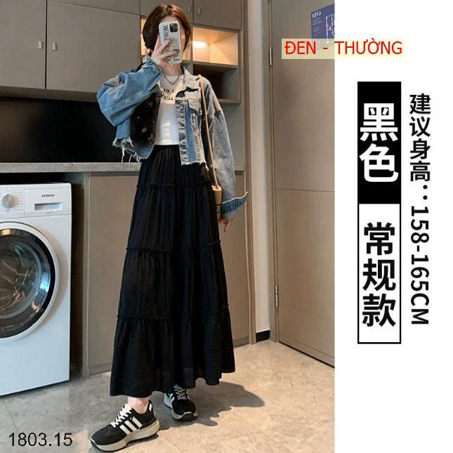 26HA1803.15 - CHÂN VÁY XÒE BỒNG DÁNG DÀI NỮ