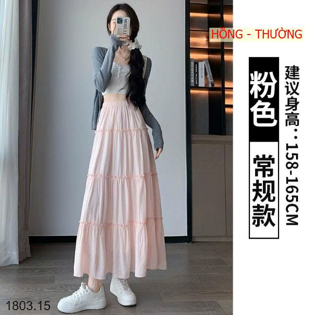 26HA1803.15 - CHÂN VÁY XÒE BỒNG DÁNG DÀI NỮ