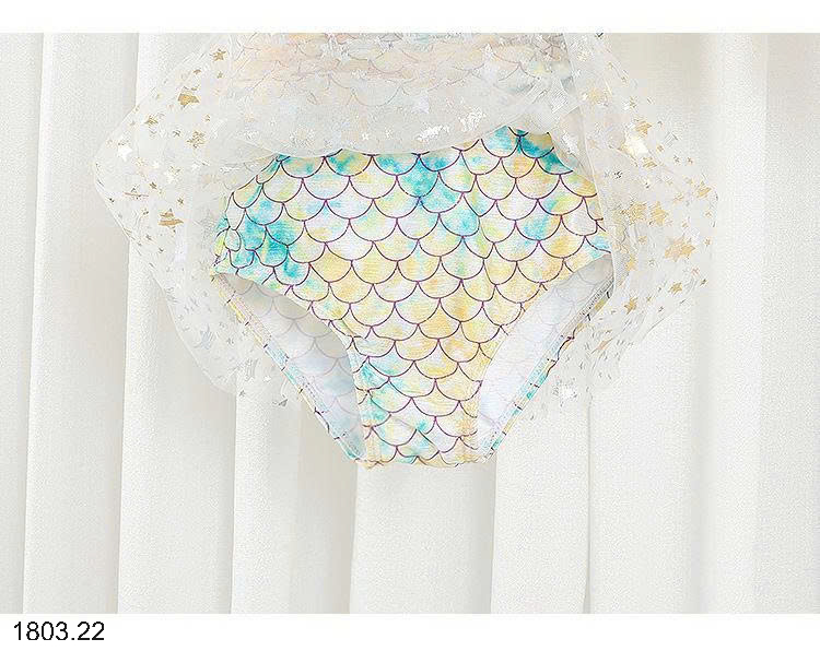 26HA1803.22 - SET BIKINI TIÊN CÁ BÉ GÁI KÈM MŨ