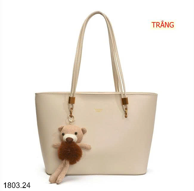 26HA1803.24 - TÚI XÁCH TOTE KÈM MÓC THỎ XINH