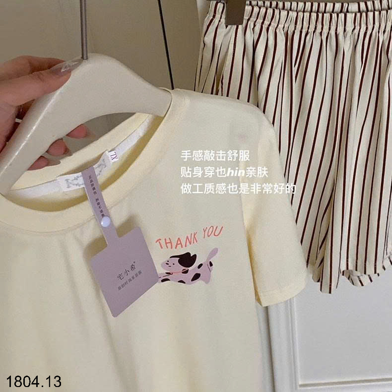26HA1804.13 - BỘ COTTON HOẠT HÌNH MẶC NHÀ CHO NỮ